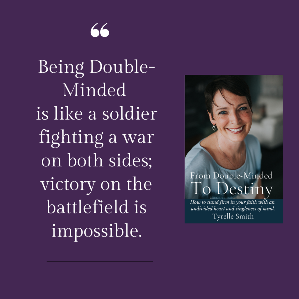 From Double-Minded to Destiny Book quote  a soldier fighting on both sides